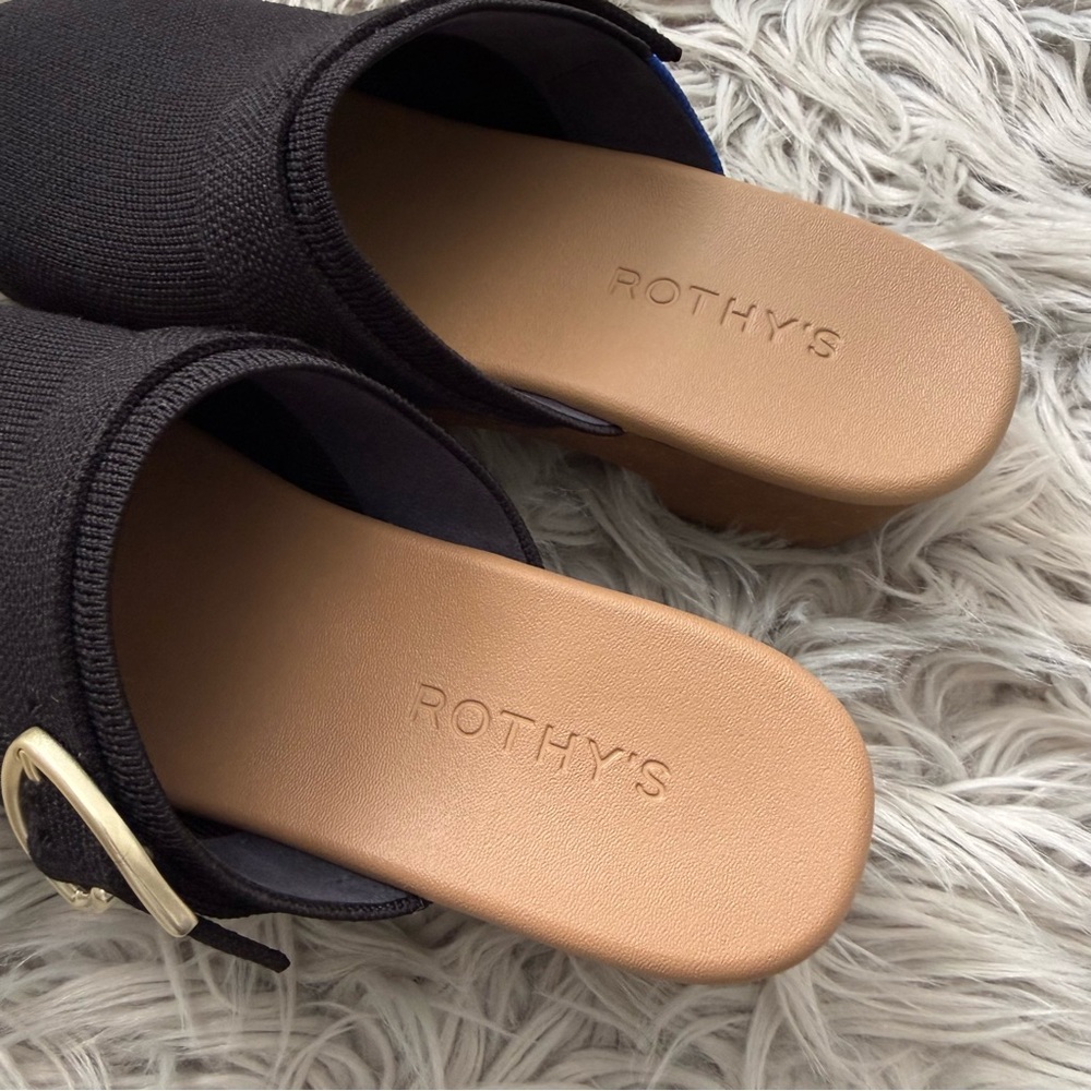 ROTHY’S The Classic Clog in Black Size 8 NWB - Picture 9 of 13